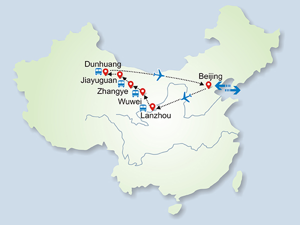 12 Days Silk Road Tour with Zhangye Danxia Landform